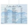 Hanging I Am That I AM Names of God Poster