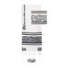 Black-Talit-Set-5.jpg Embroidered Tallit Set – Jerusalem In Black And Gray